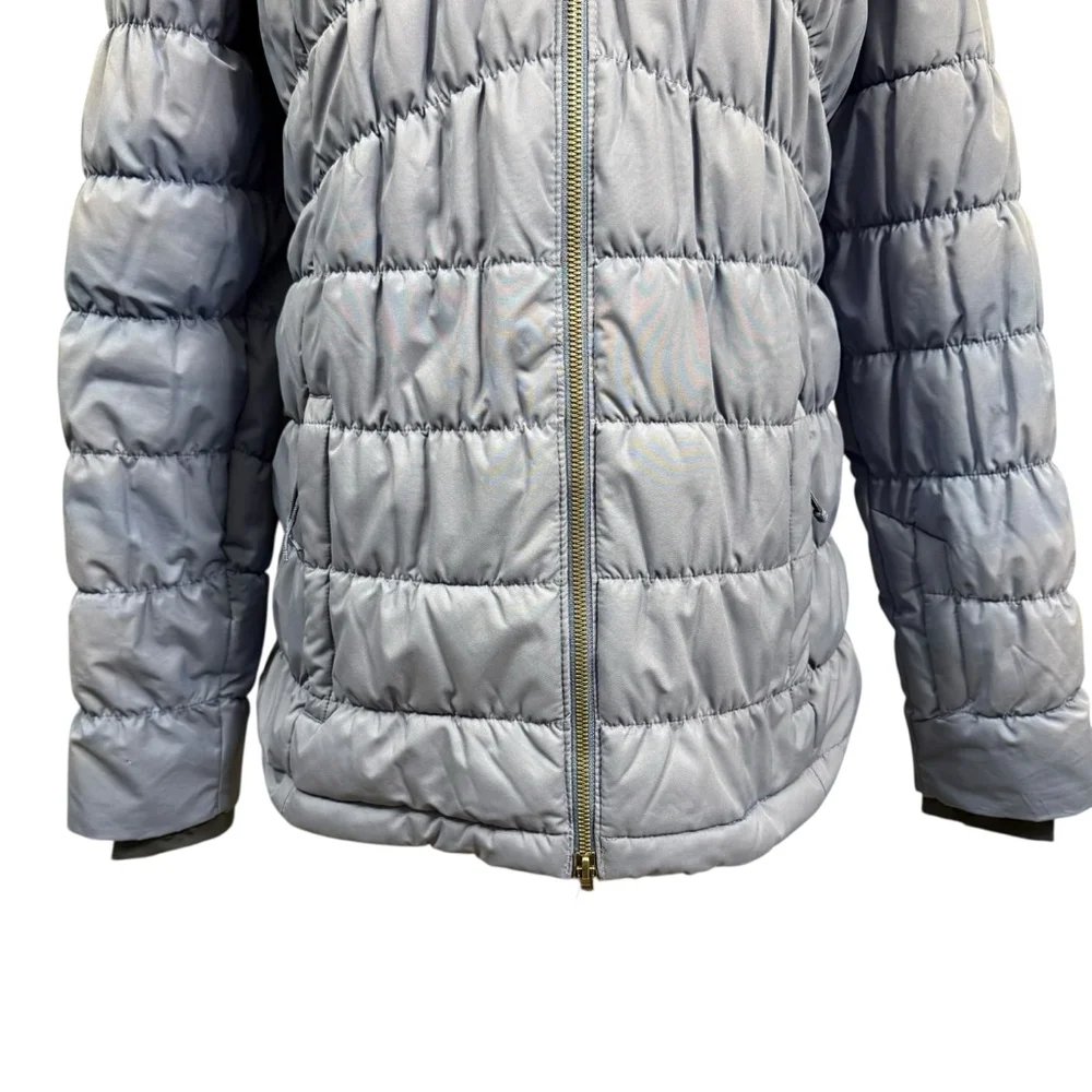 Columbia Women’s Blue Puffer Jacket Faux Fur Hooded Winter Coat Size Medium